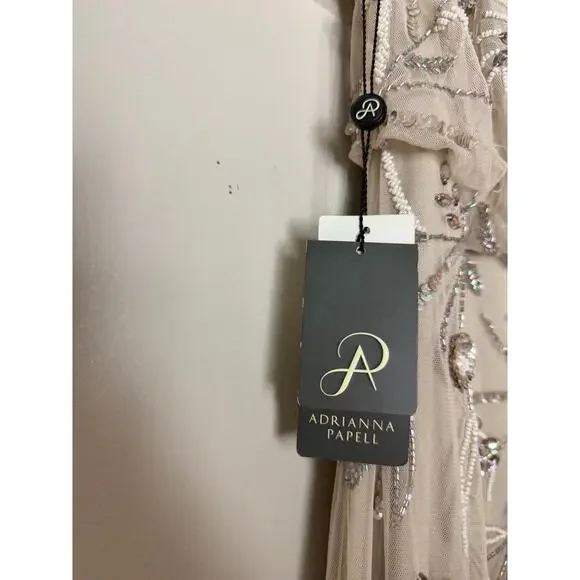 Wedding Guest Dress Adrianna Papell Floral Sequin One Shoulder Maxi Gown